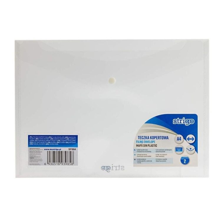 Strigo, teczka kopertowa PP A4, 2 kieszenie, pozioma