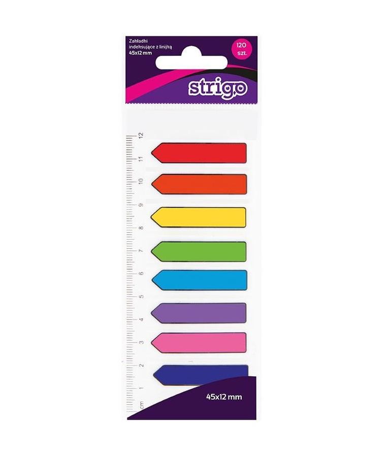 Strigo, zakładki indeksujące, strzałka, 45-12 mm