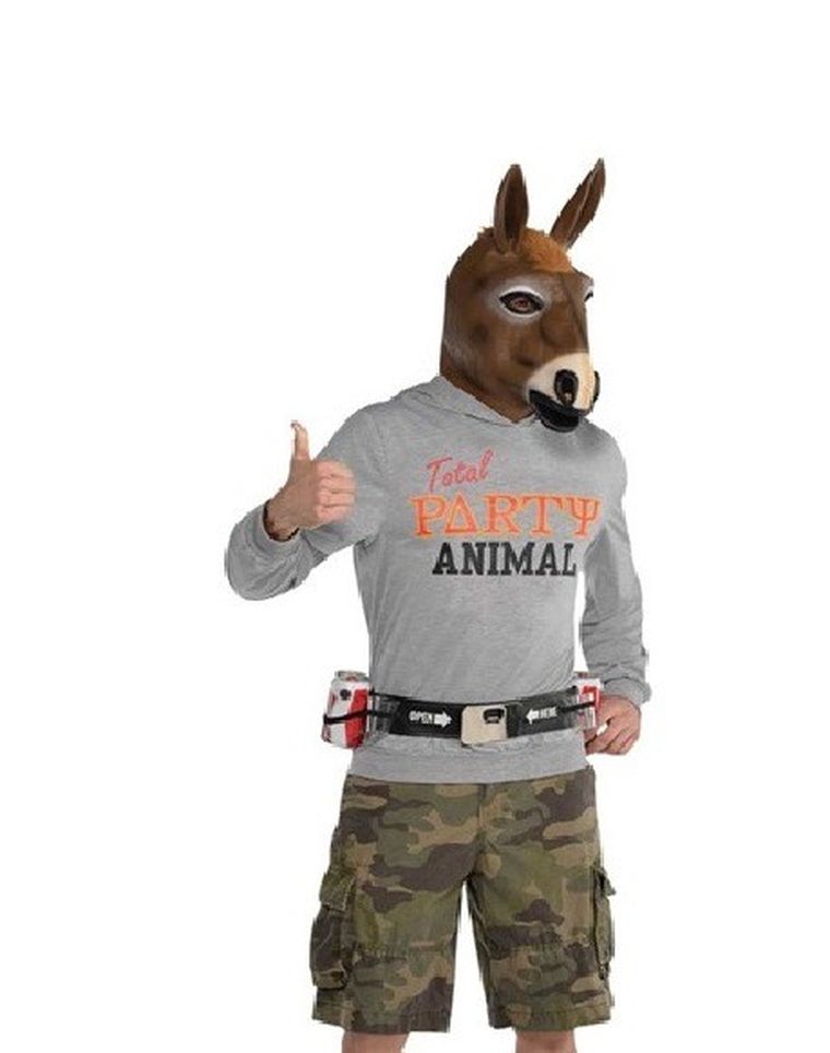 Strój imprezowy, osioł + maska, rozmiar XL/XXL