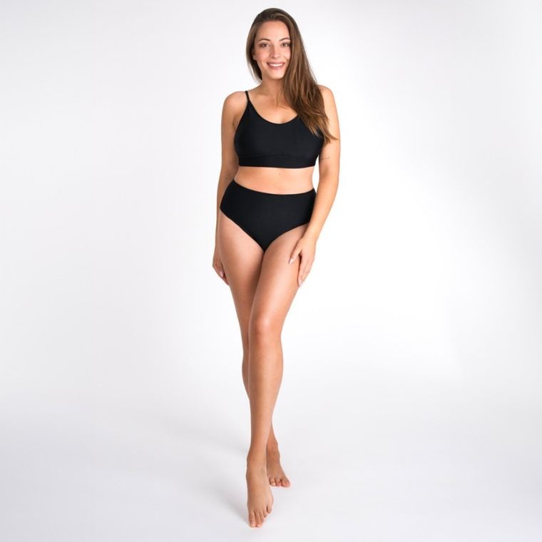 Strój kąpielowy damski dwuczęściowy, czarny, Yoclub