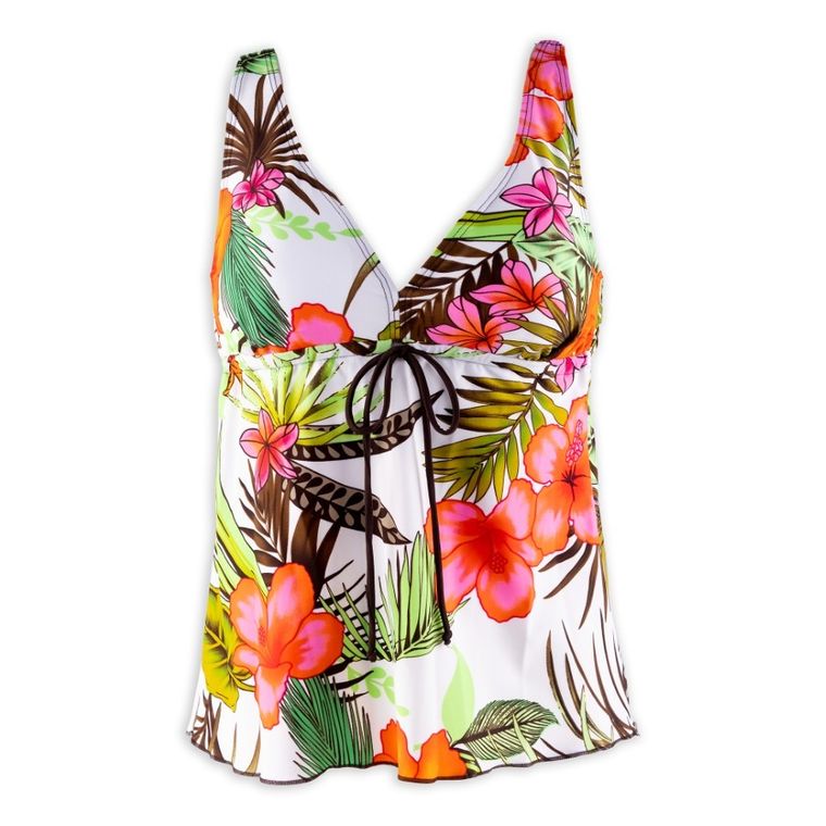 Strój kąpielowy damski jednoczęściowy, tankini, białe, Mariss