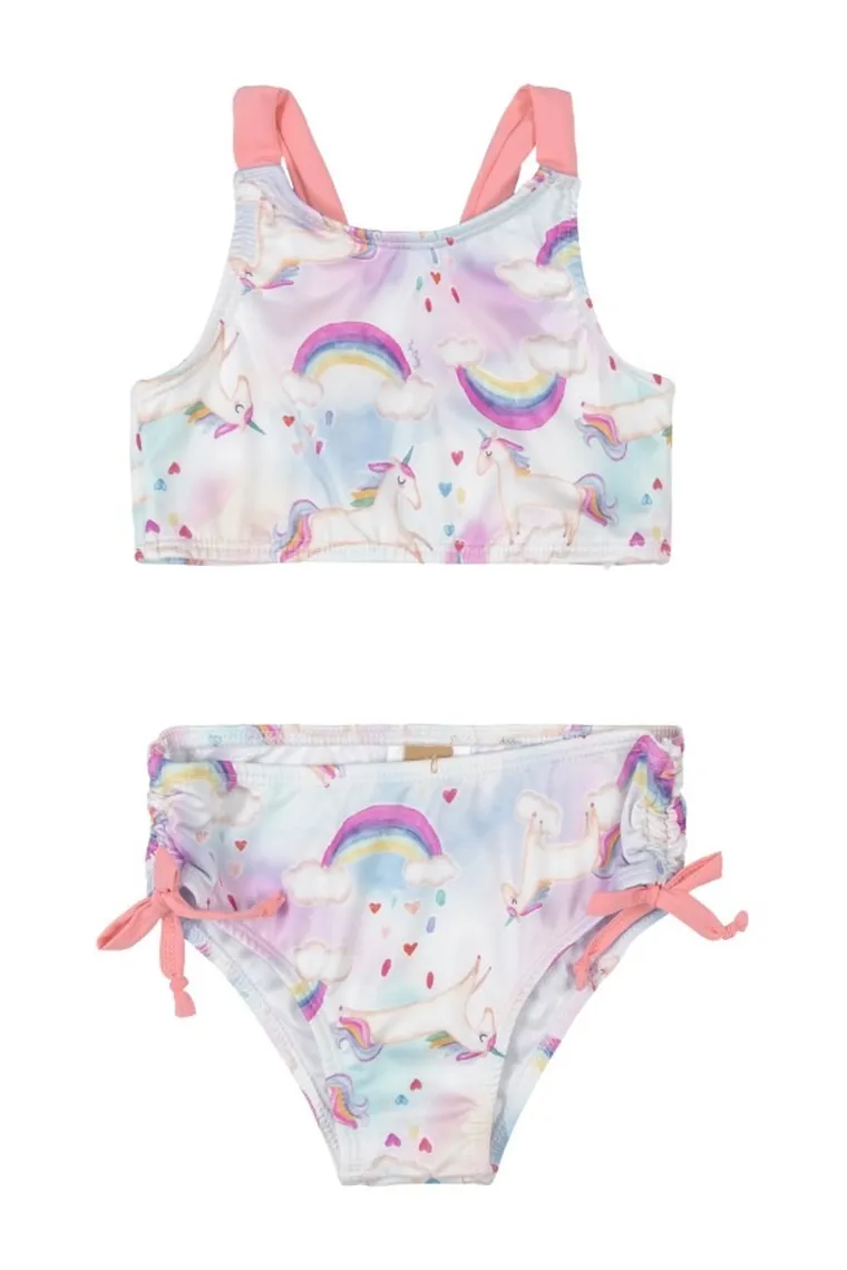 Strój kąpielowy dziewczęcy dwuczęściowy, mix, jednorożce, Up Baby