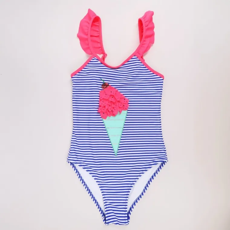 Strój kąpielowy dziewczęcy jednoczęściowy, niebieski, Yoclub