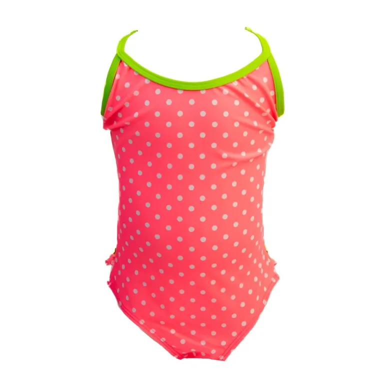 Strój kąpielowy dziewczęcy jednoczęściowy, pomarańczowy, Mariss