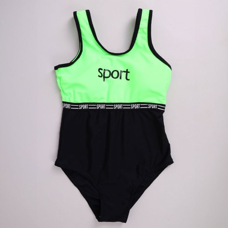 Strój kąpielowy dziewczęcy jednoczęściowy, zielony, Yoclub