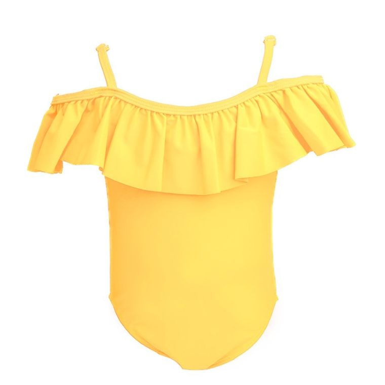 Strój kąpielowy dziewczęcy jednoczęściowy, żółty, Mariss