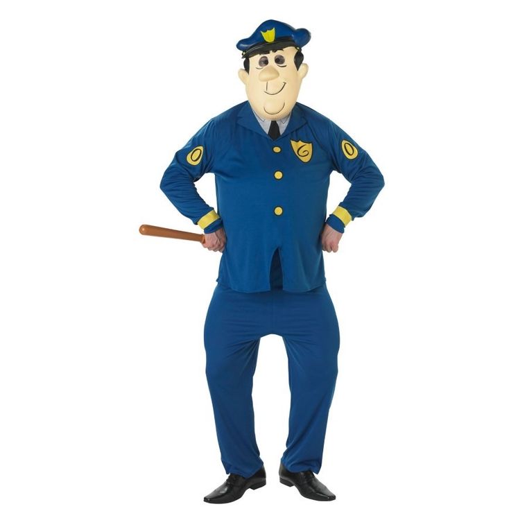 Strój, maska, policjant, rozmiar L