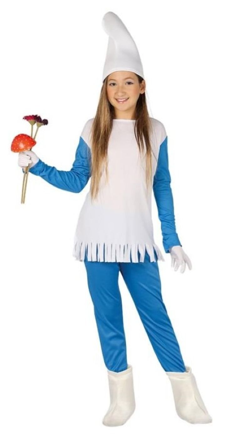 Strój, smerfetka, rozmiar 122/128