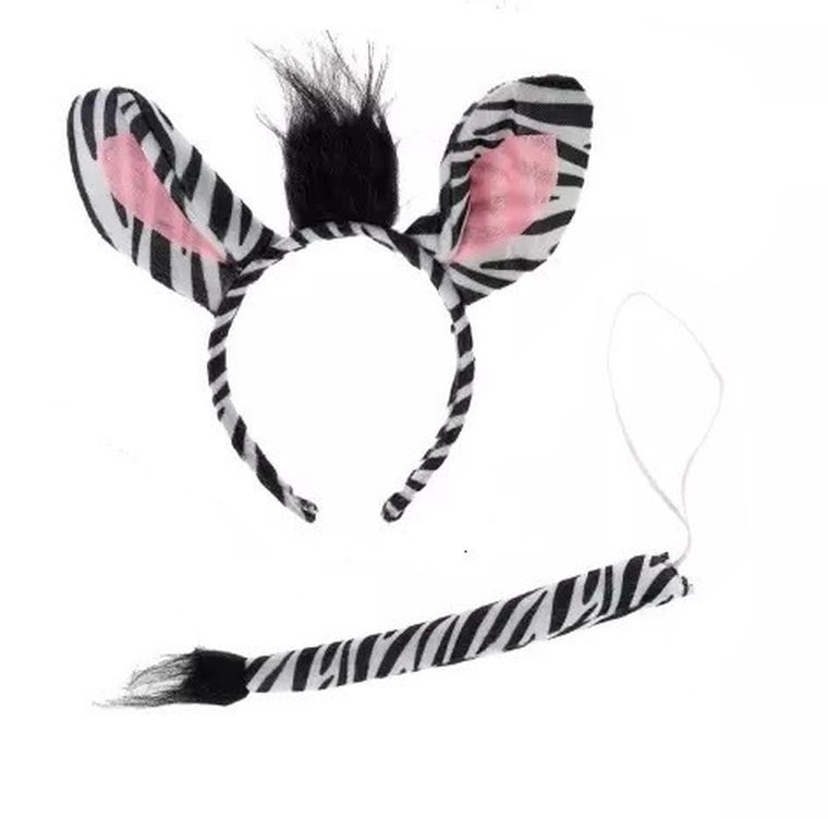 Strój zebry, zestaw, opaska, ogon