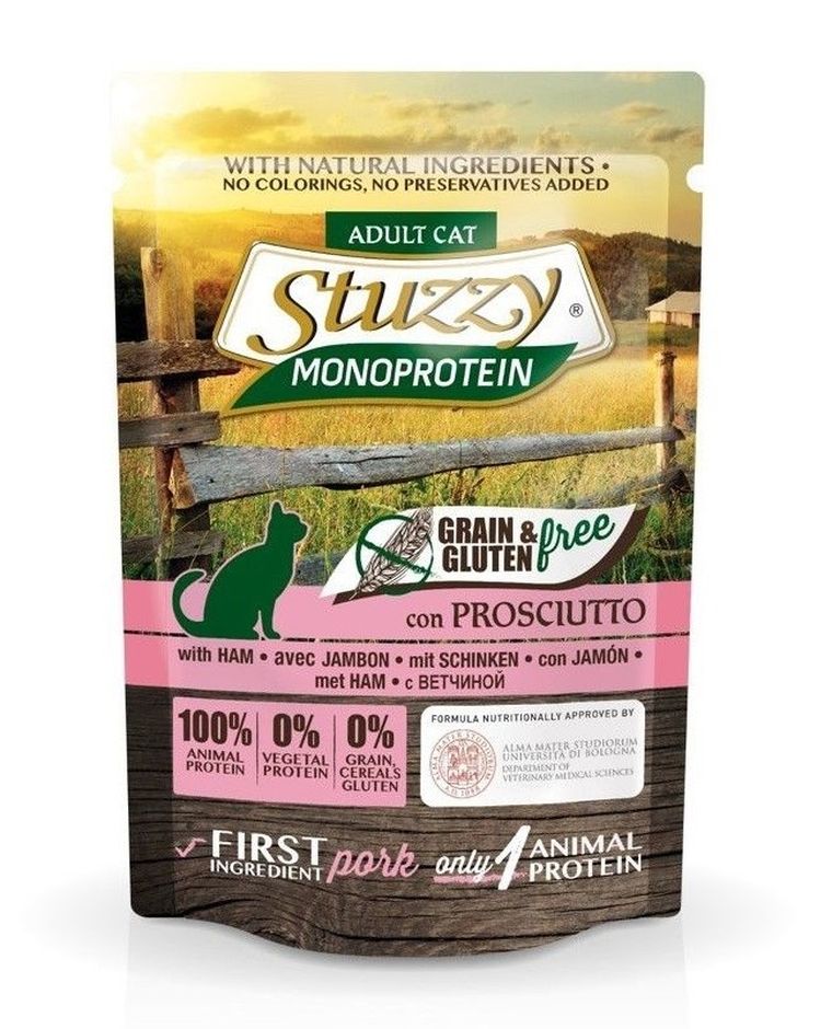 Stuzzy, karma dla kotów, wieprzowina z szynką, 85 g