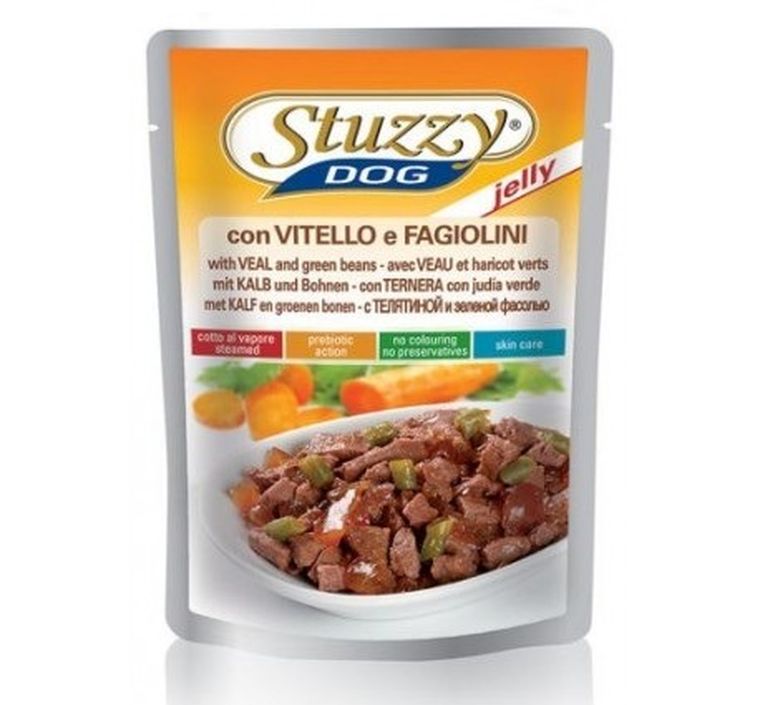 Stuzzy, karma dla psów, z cielęciną i groszkiem w galaretce, 100 g