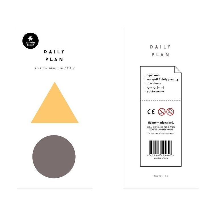 Suatelier, kartki klejone, znaczniki, trójkąt, 100 szt.