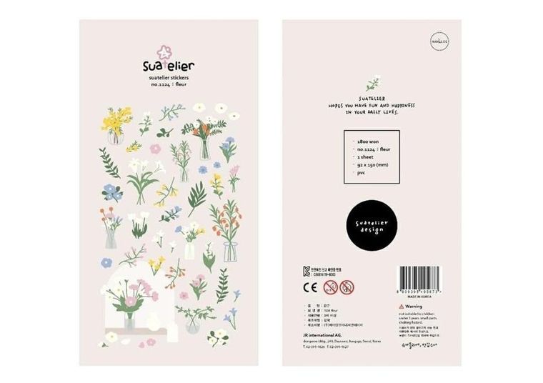 Suatelier, naklejki, dzikie kwiaty