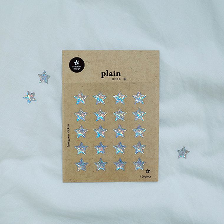 Suatelier, naklejki holo, wypukłe gwiazdy