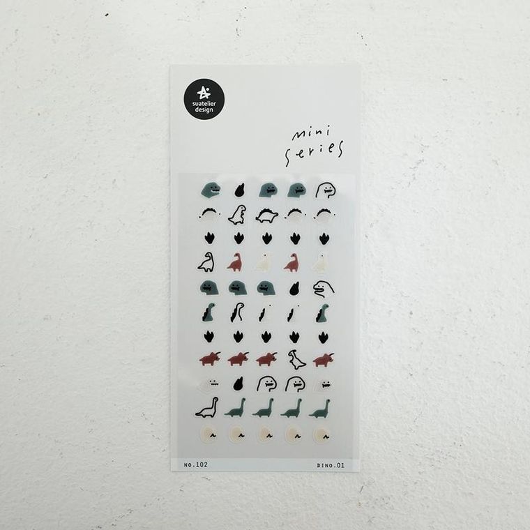 Suatelier, naklejki mini, dinozaury