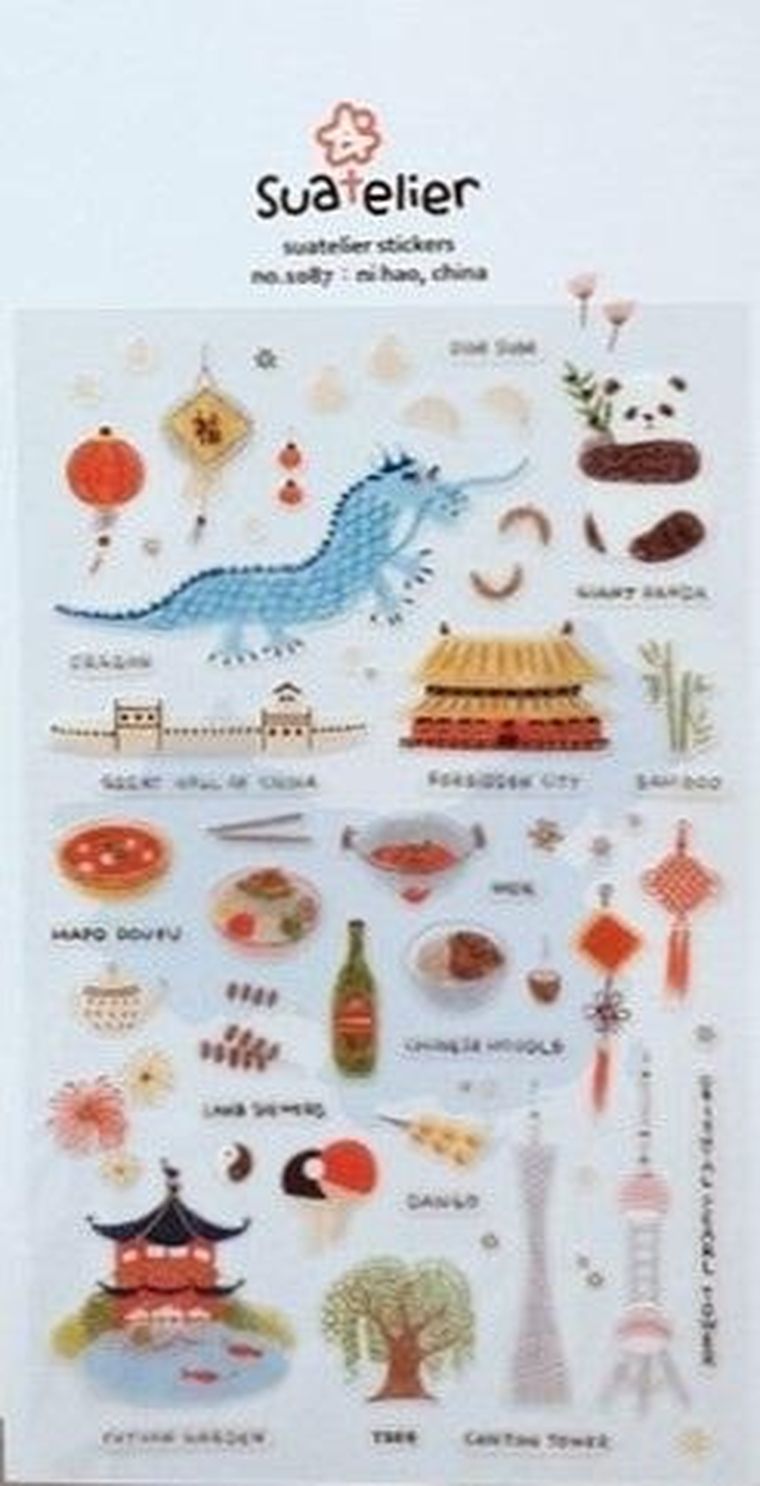 Suatelier, naklejki ozdobne, Chiny