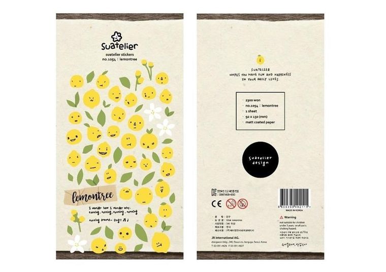 Suatelier, naklejki ozdobne, Cytryny
