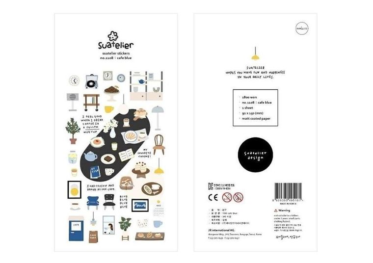 Suatelier, naklejki ozdobne, Dzień z kawą