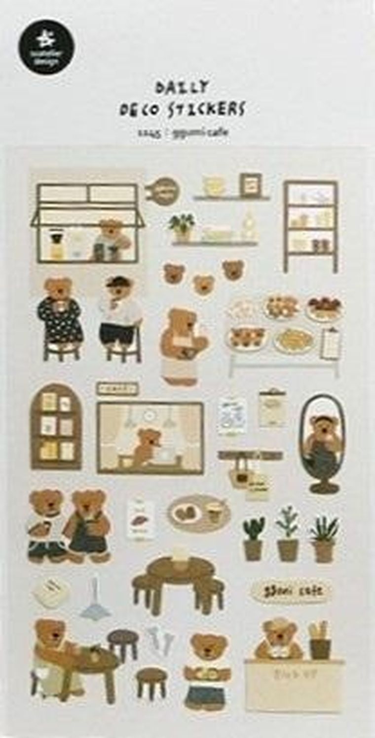 Suatelier, naklejki ozdobne, Misiowa kawiarnia