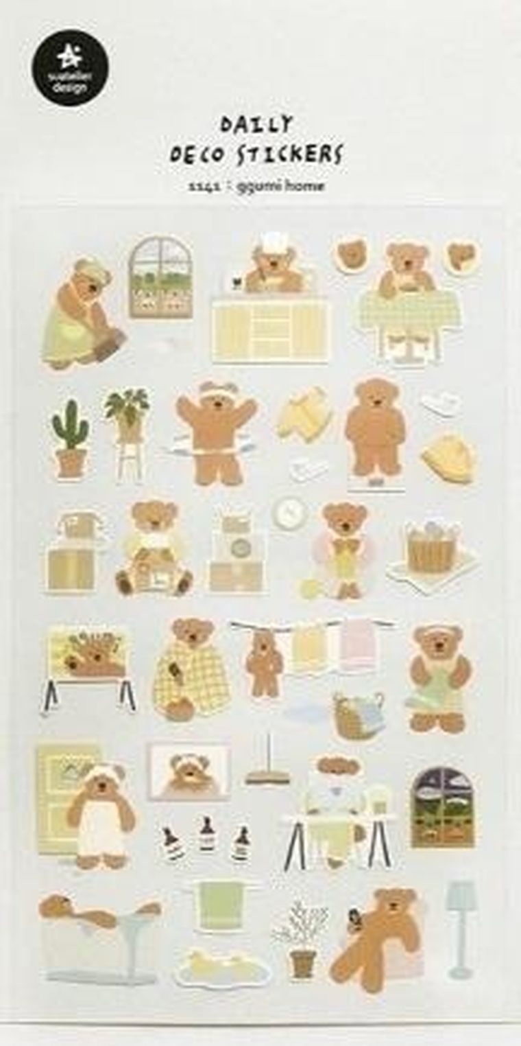 Suatelier, naklejki ozdobne, Misiowy dom