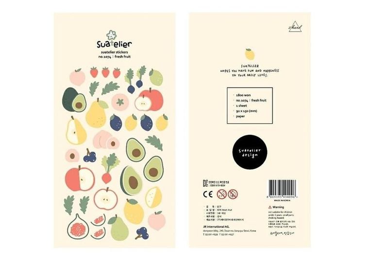 Suatelier, naklejki ozdobne, Owoce