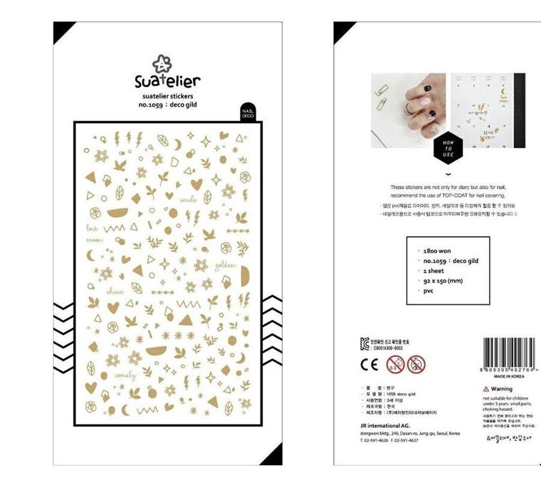 Suatelier, naklejki, Złote