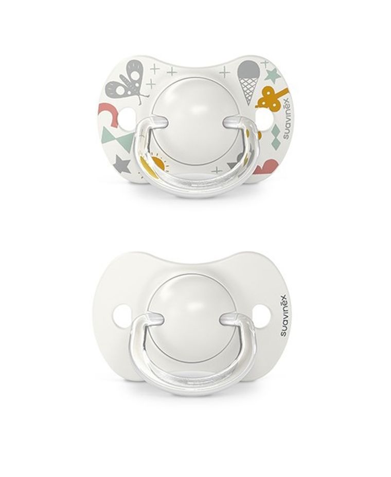 Suavinex, A walk in the park, SX Pro, smoczek fizjologiczny, silikonowy, szary, 0-6m, 2 szt.