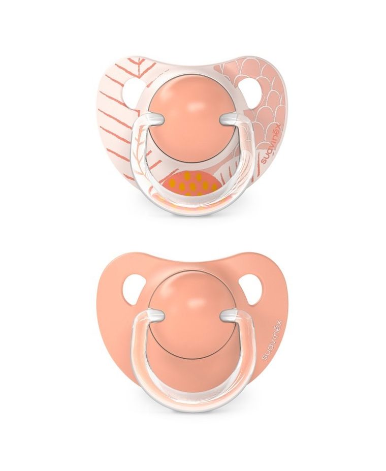 Suavinex, Dreams, smoczek anatomiczny, silikonowy, brzoskwiniowy, 18m+, 2 szt.
