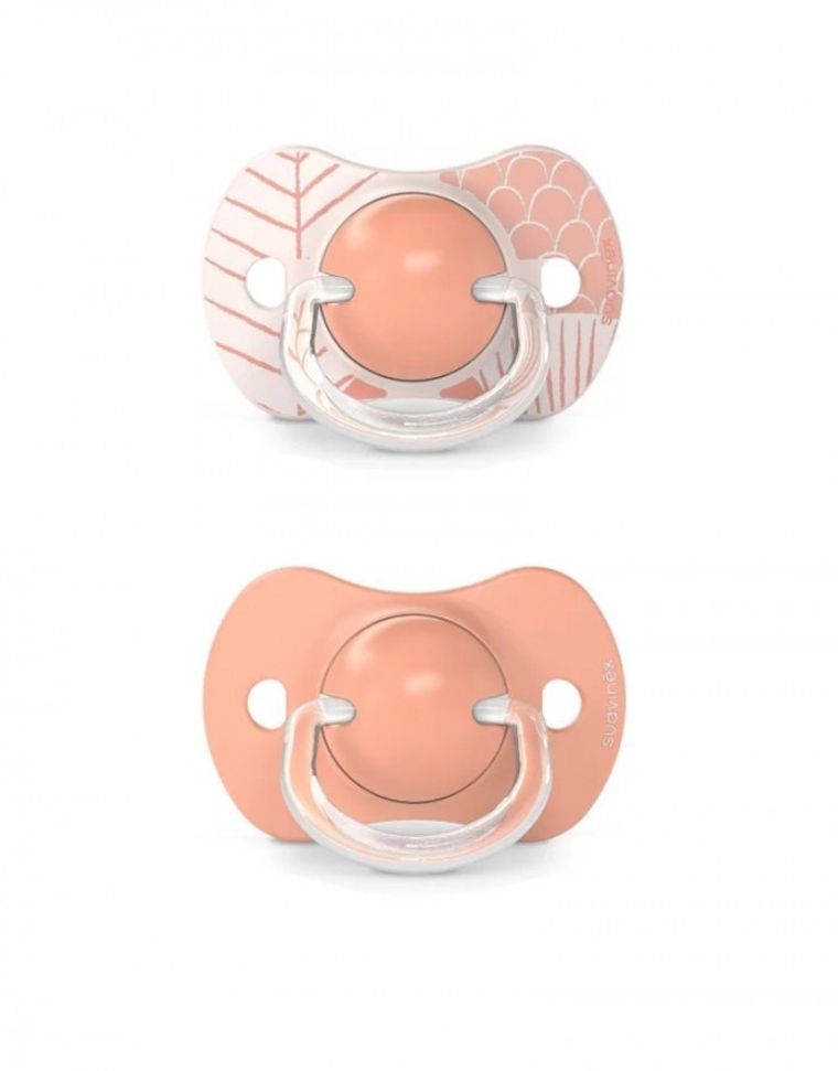 Suavinex, Dreams, SX Pro, smoczek fizjologiczny, silikonowy, brzoskwiniowy, 18m+, 2 szt.