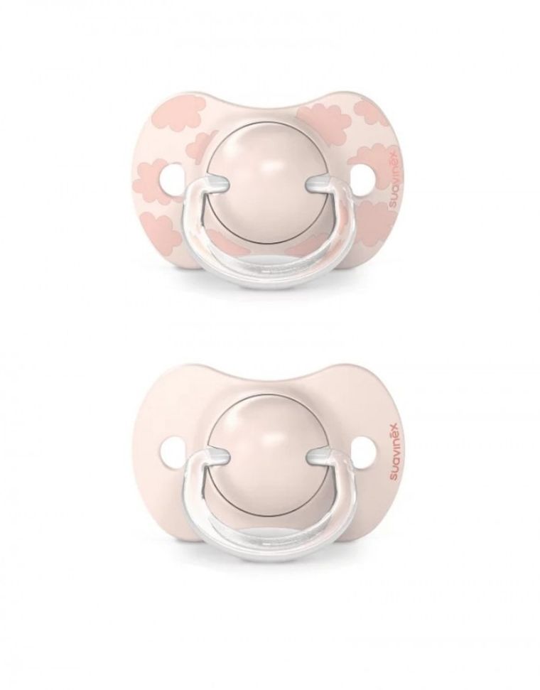 Suavinex, Dreams, SX Pro, smoczek fizjologiczny, silikonowy, różowy, 0-6 m, 2 szt.