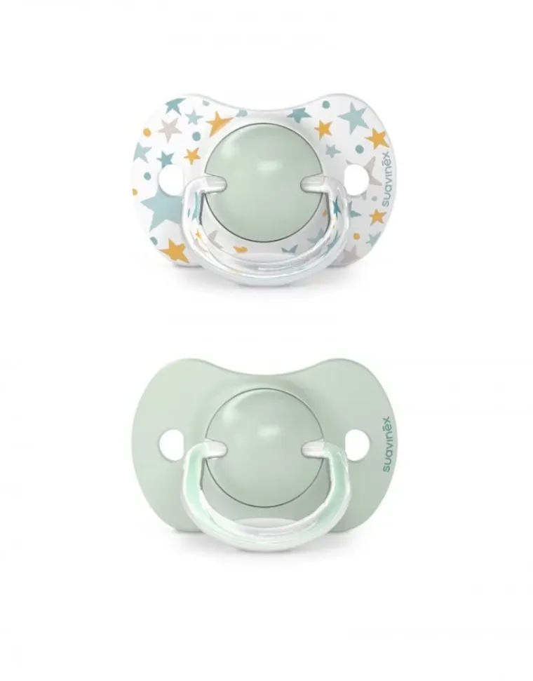 Suavinex, Dreams, SX Pro, smoczek fizjologiczny, silikonowy, zielony, 6-18 m, 2 szt.