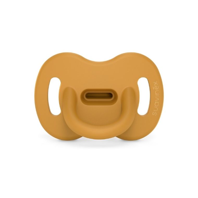 Suavinex, SX Pro, smoczek fizjologiczny, silikonowy, musztardowy, 0-6m