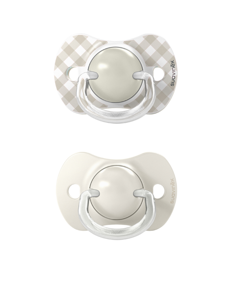 Suavinex, SX Pro, Wild & Free, smoczek fizjologiczny, beżowy, 0-6 m, 2 szt.