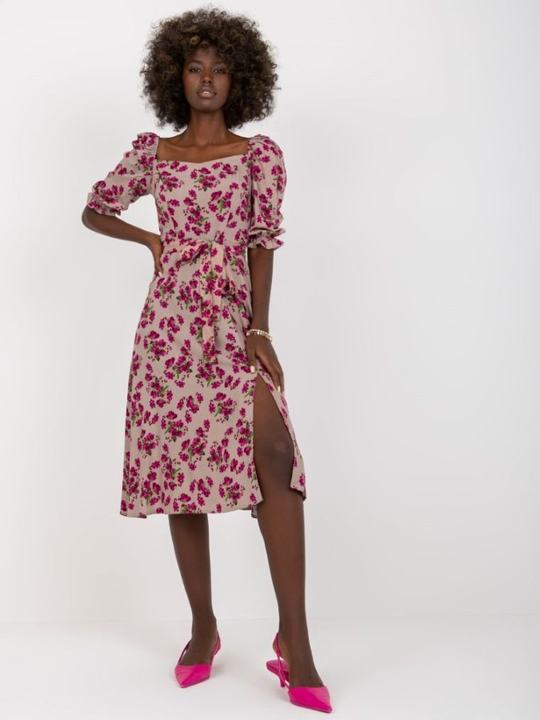 Sukienka damska, beżowa, Lakerta