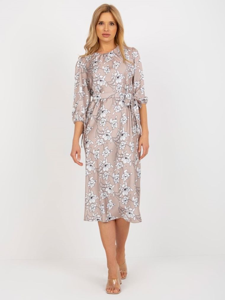 Sukienka damska, beżowa, Lakerta