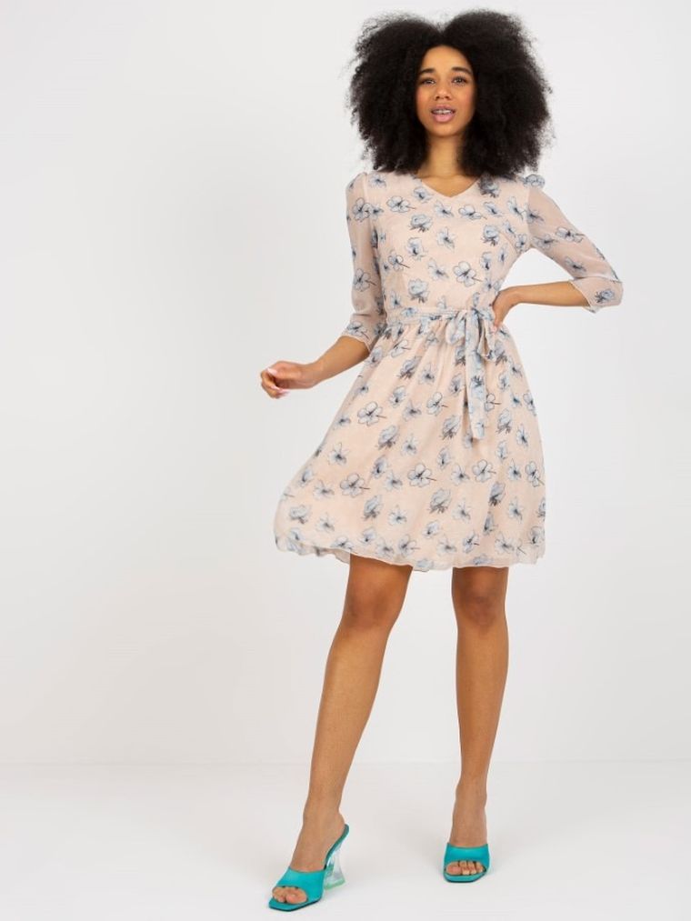 Sukienka damska, beżowa, Lakerta