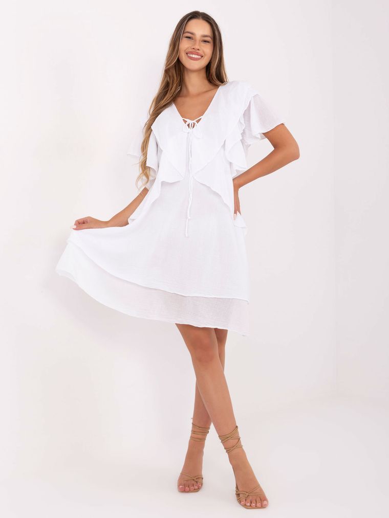 Sukienka damska, biała, Italy Moda