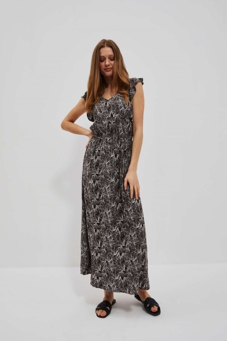 Sukienka damska, brązowa, Moodo