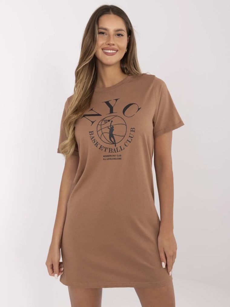 Sukienka damska, brązowa, Sublevel