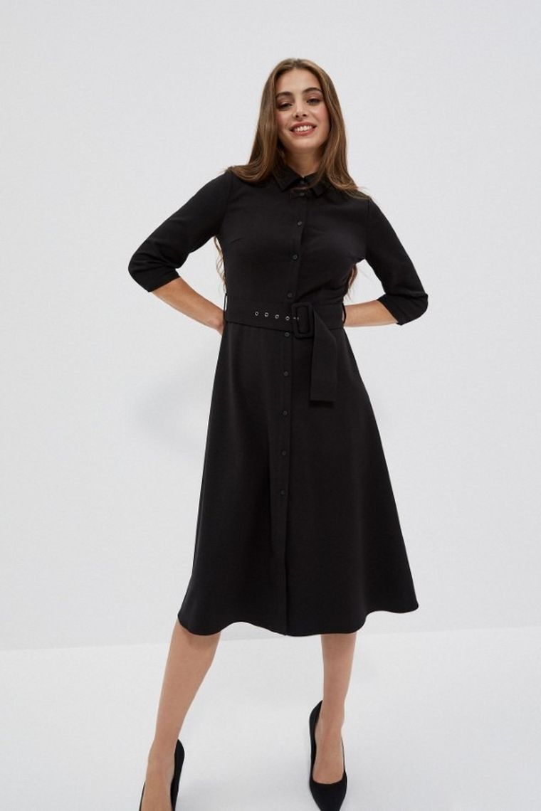 Sukienka damska, czarna, Moodo