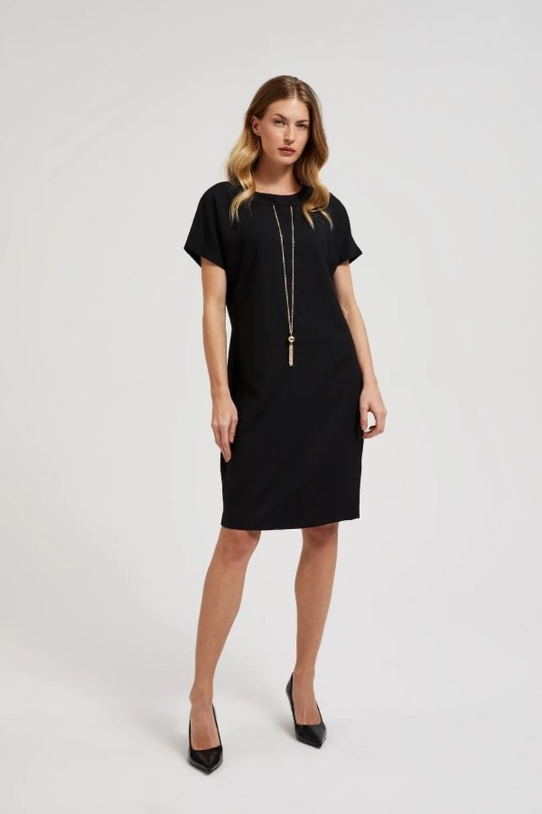 Sukienka damska, czarna, Moodo