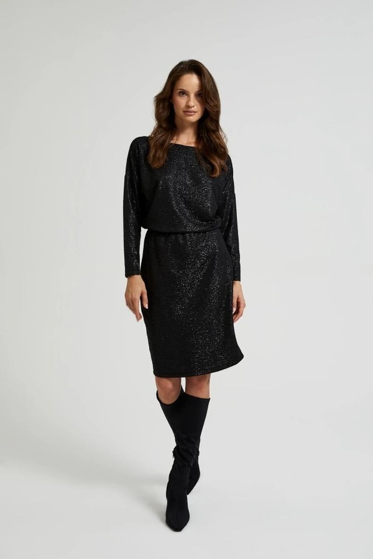 Sukienka damska, czarna, Moodo