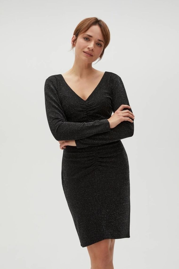 Sukienka damska, czarna, Moodo