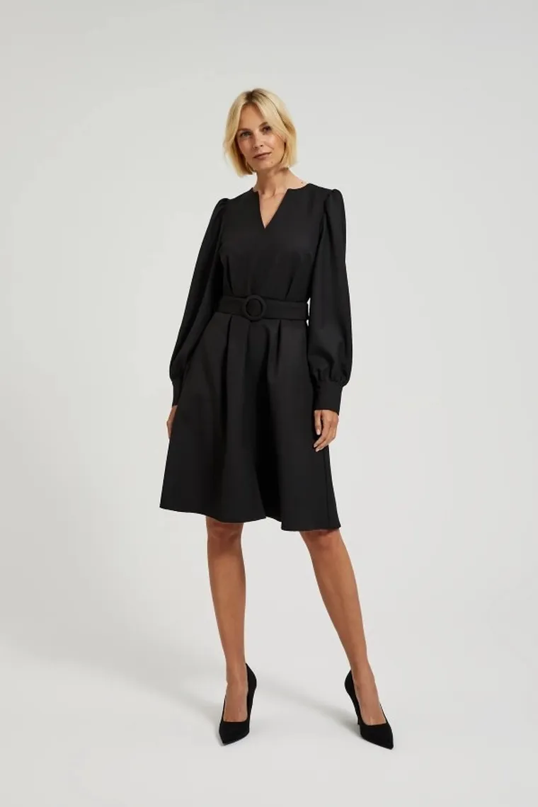 Sukienka damska, czarna, Moodo