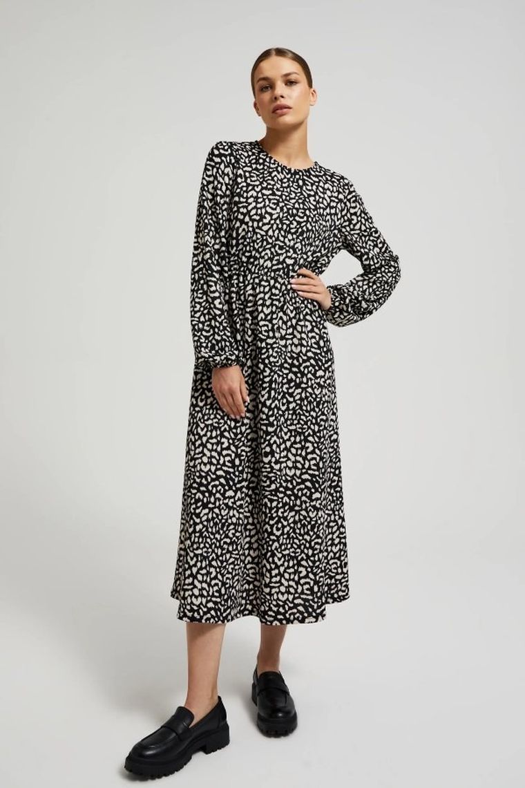 Sukienka damska, czarna, Moodo