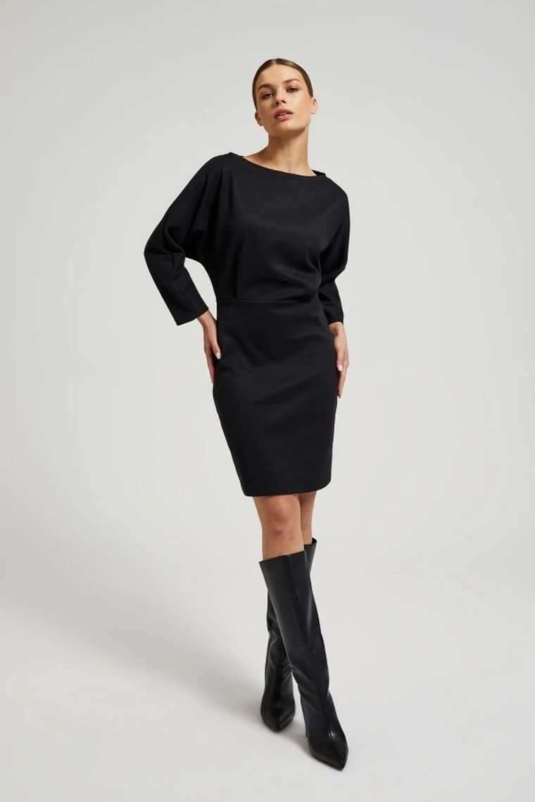 Sukienka damska, czarna, Moodo