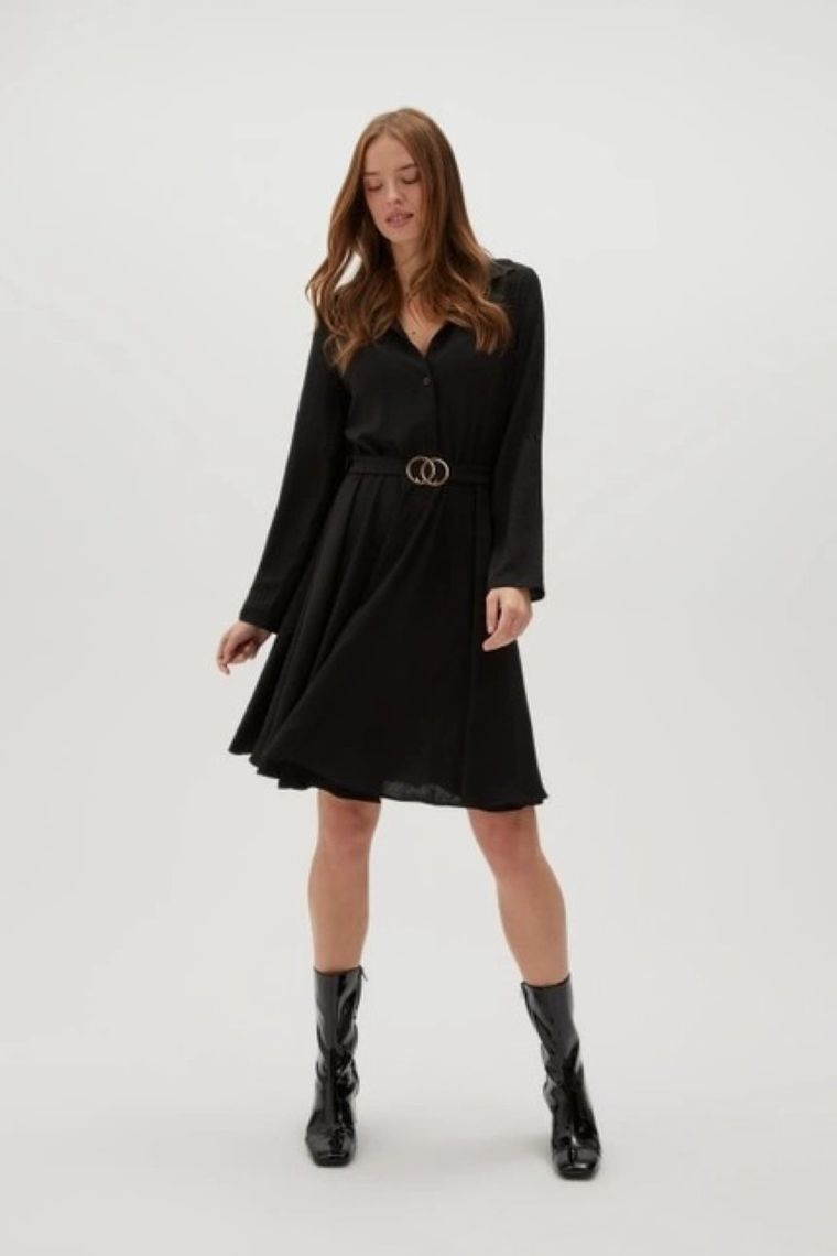 Sukienka damska, czarna, Moodo