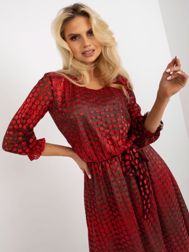 Sukienka damska, czerwona, Lakerta