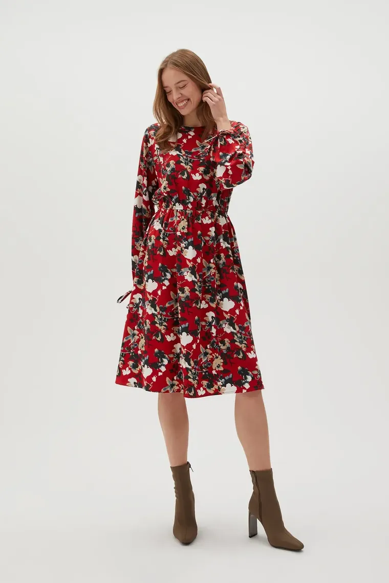 Sukienka damska, czerwona, Moodo