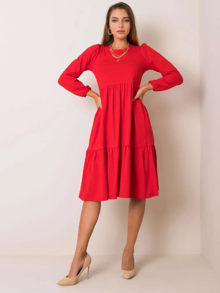 Sukienka damska, czerwona, Rue Paris